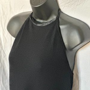 St. John Evening Black Halter Dress